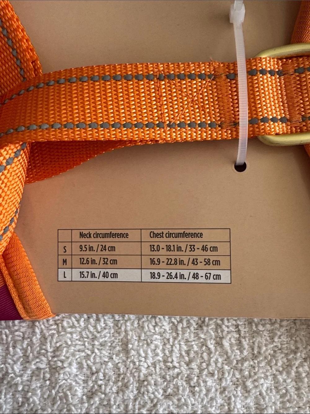 Heart To Tail Orange & Pink Striped Dog Harness - Large